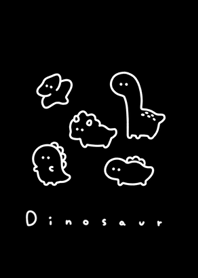 Kawaii Dinosaurs 24/black wh
