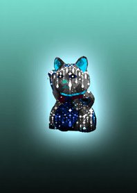 Birthday cat made of Blue Topaz
