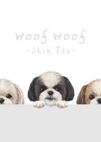 Woof Woof - Shih Tzu - WHITE/GRAY