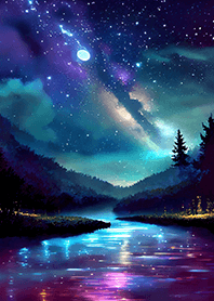 Beautiful starry night view#689