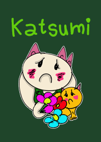 씨 카츠미. 고양이 사랑