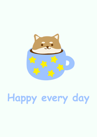 柴犬スターコーヒーカップ