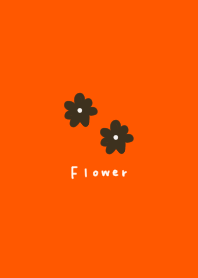 Orange and brown flowers.