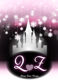 Q&Z-Initial-Snow Castle-Baby pink