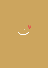 Dusty yellow and a smile.
