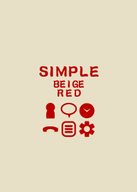 SIMPLE beige×red