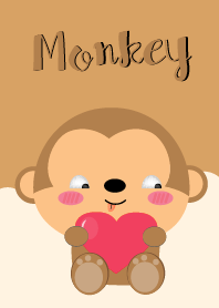 ลิงน้อยน่ารักเรียบง่าย