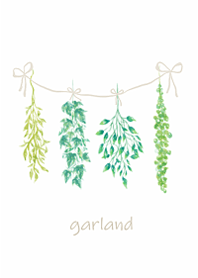 Watercolor plant garland.1.