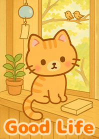 การรักษาชีวิต-แมวลายเสือที่หน้าต่าง1