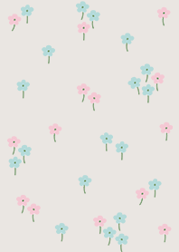 Mini pink blue flower