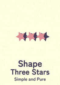 Shape Three Stars  Old rose