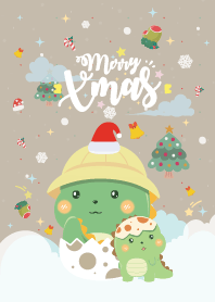 Merry Christmas Baby Dino Cute