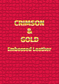 CRIMSON & GOLD Embossed Leather