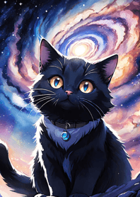 Night Moon Star Cat a64635