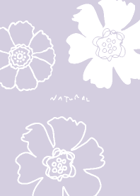 2 kinds of white flower Purple5 Japan