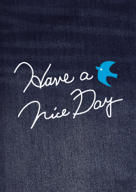 いい 1 日を!!-デニム柄-