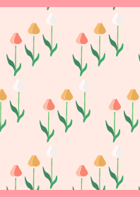 Elegant three color tulips lightpink