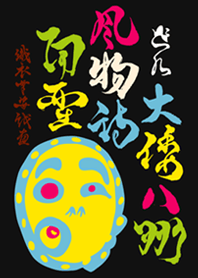 織衣草安戲畫『逃水 大倭八州風物詩面形』