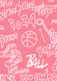 Basketball graffiti 01 pink black