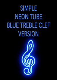 SIMPLE NEON TUBE BLUE TREBLE CLEF