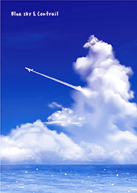 グングン運気上昇✨青空と飛行機雲