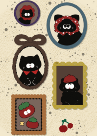 Black cat picture frame
