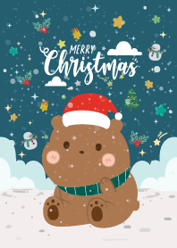 คริสต์มาส หมีเลิฟๆ สีแปซิฟิค บลู