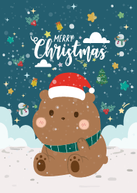 Merry Christmas Love Bear Pacific Blue