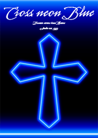 Cross neon blue+