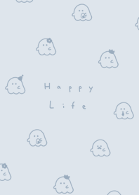 ghost friend pattern('24)/pale blue gray