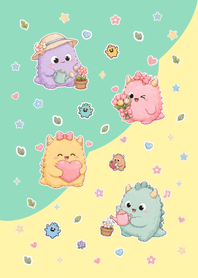 Cute monster Yellow&Green