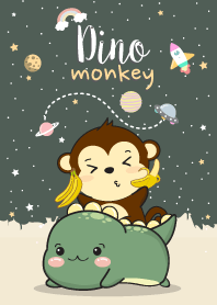 Dino and Monkey on Green galaxy