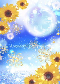 Opening Sunflowers and Moon15.