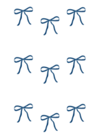 Simple Ribbon (White and Navy)