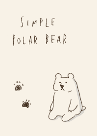 簡單的 北極熊 淺褐色的