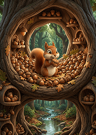 Squirrels and acorns