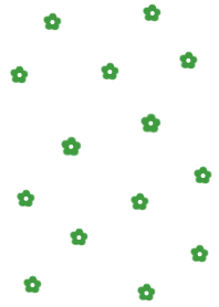 お花柄 whitegreen