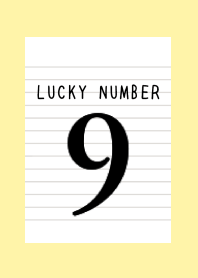 LUCKY NUMBER 9 NOTEBOOK/LIGHT YELLOW
