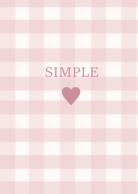 SIMPLE HEART_check rosepink