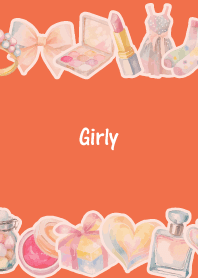 Girly Time2 on red & yellow