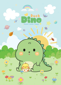 Dino&Duck Garden Galaxy Pastel Green