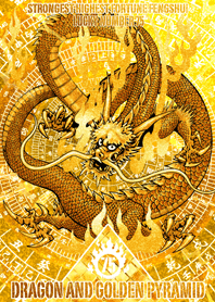 Dragon and golden pyramid Lucky number75
