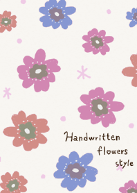 Handwritten flowers style