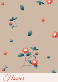 Flower 004-2 (Camellia/Vermilion)