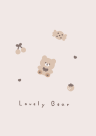 Bear and items(pattern)/pink beige lB