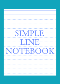 SIMPLE BLUE LINE NOTEBOOK-VIRIDIAN