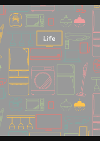 Home appliances on black