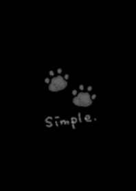 ねこの落書き(白猫×黒背景)