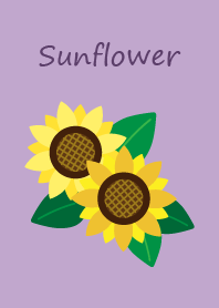 sunflower on purple for Japan