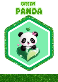 Green baby panda so cute
